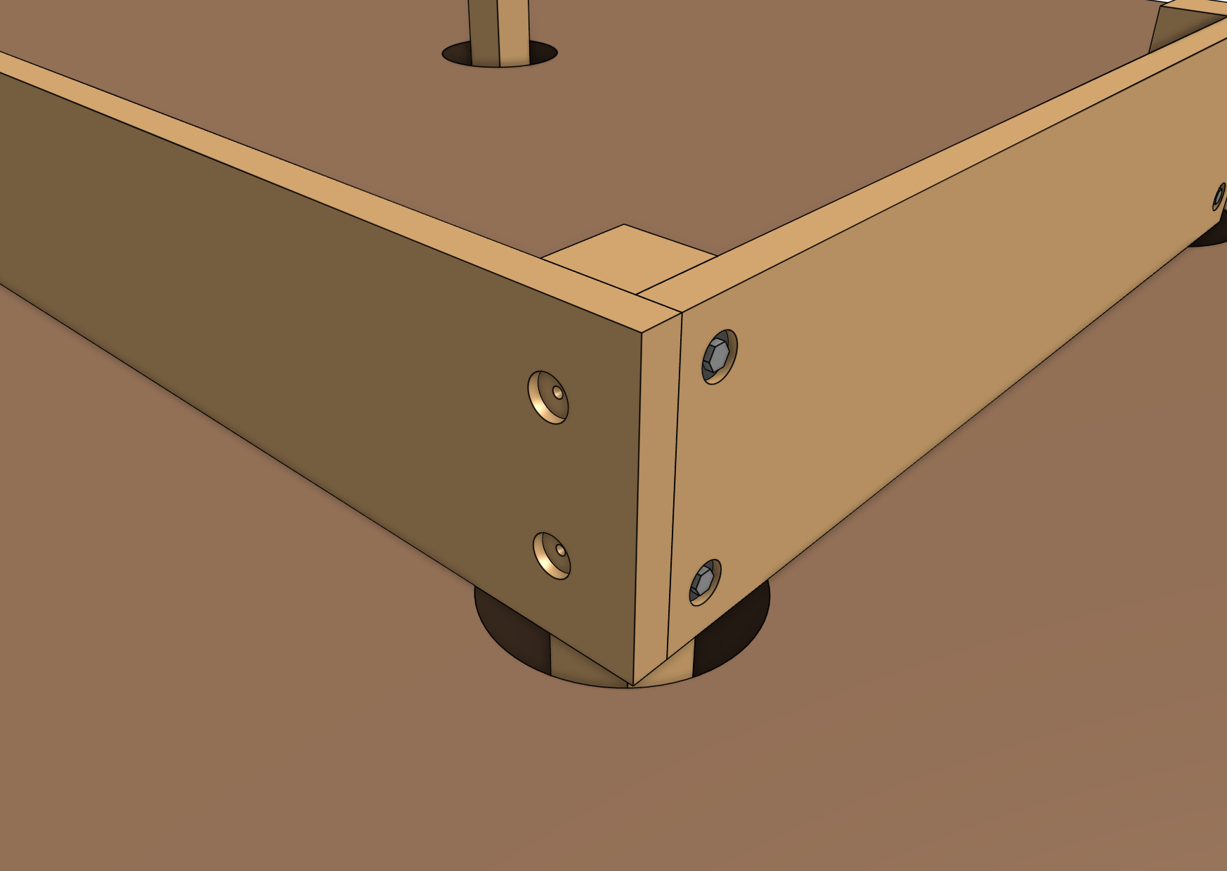 position the long wall flush