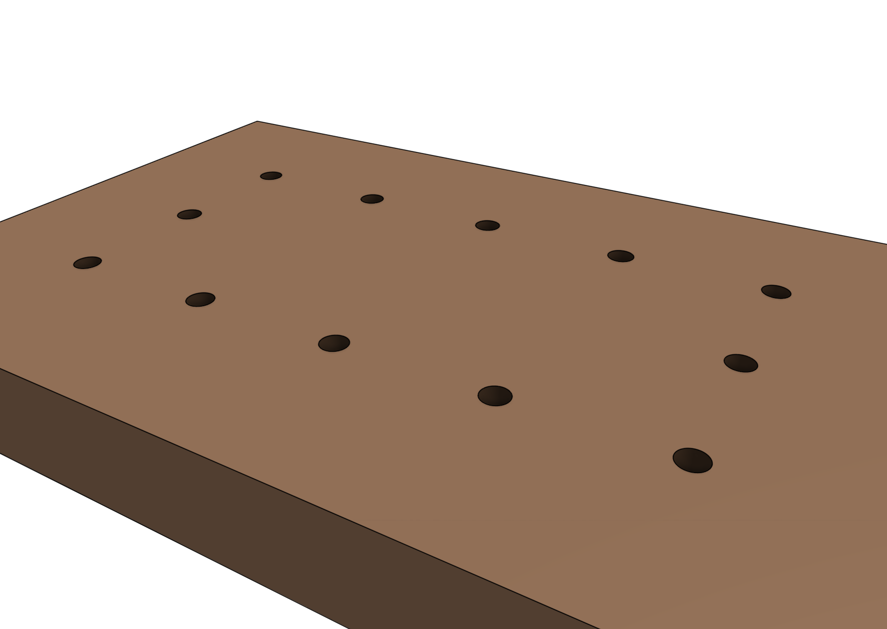 post holes for farmbot genesis bed