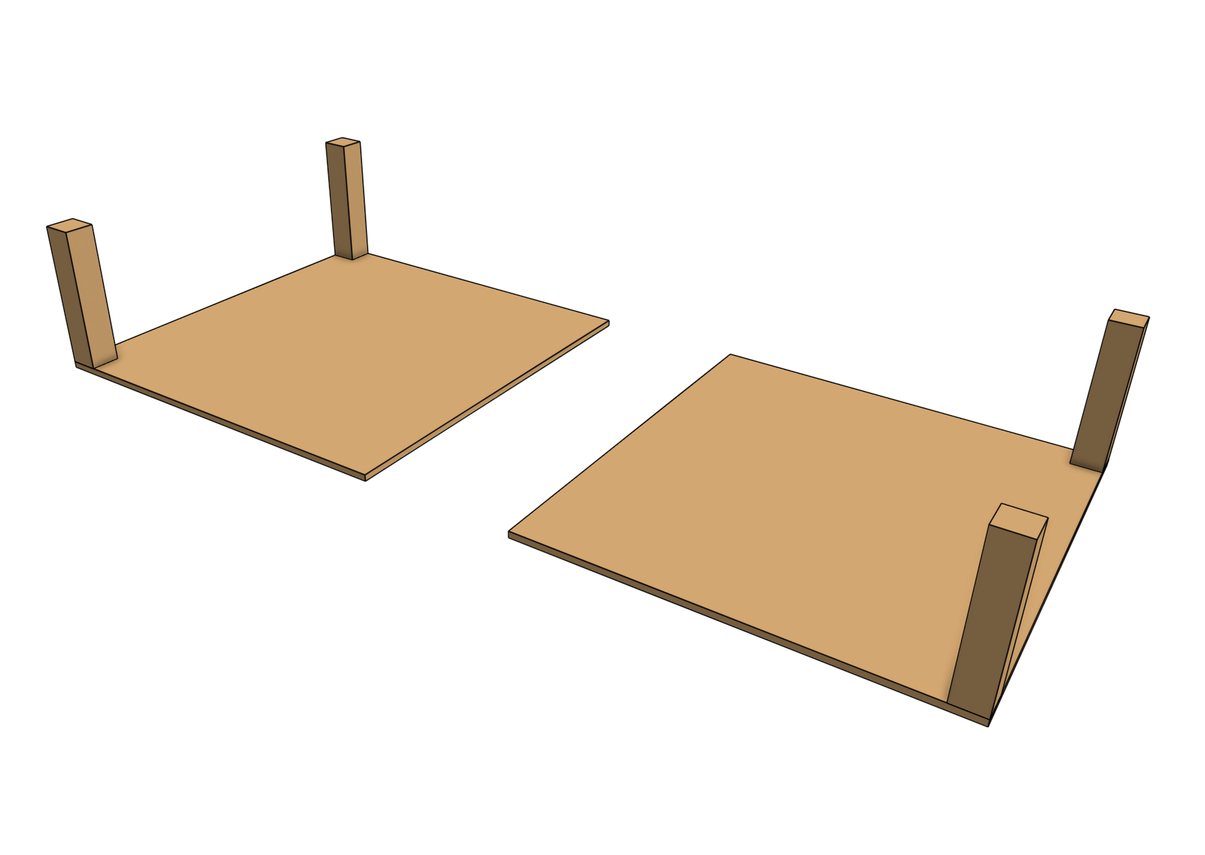 floor panels with legs