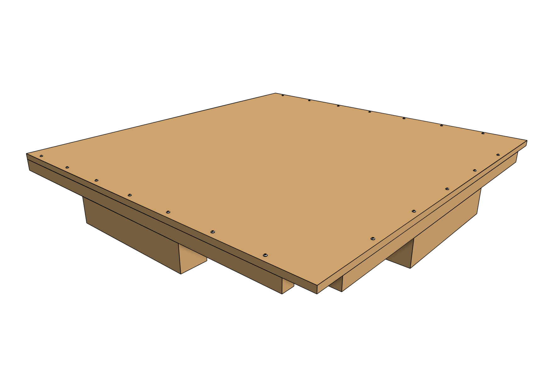 raised floor panel subassembly