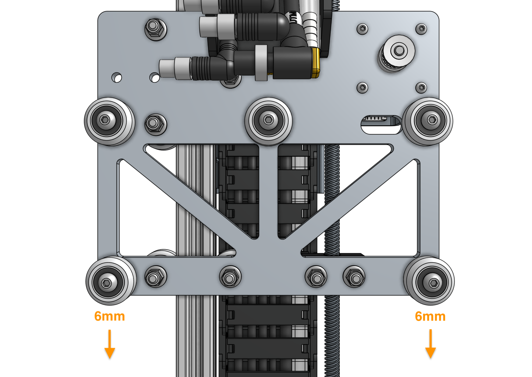 cross-slide eccentric spacers loosest
