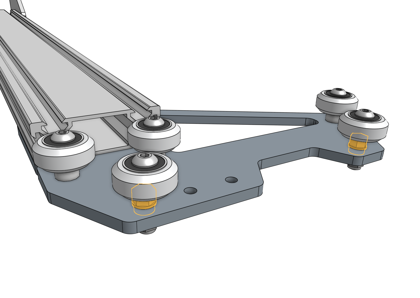 gantry wheel plate eccentric spacers