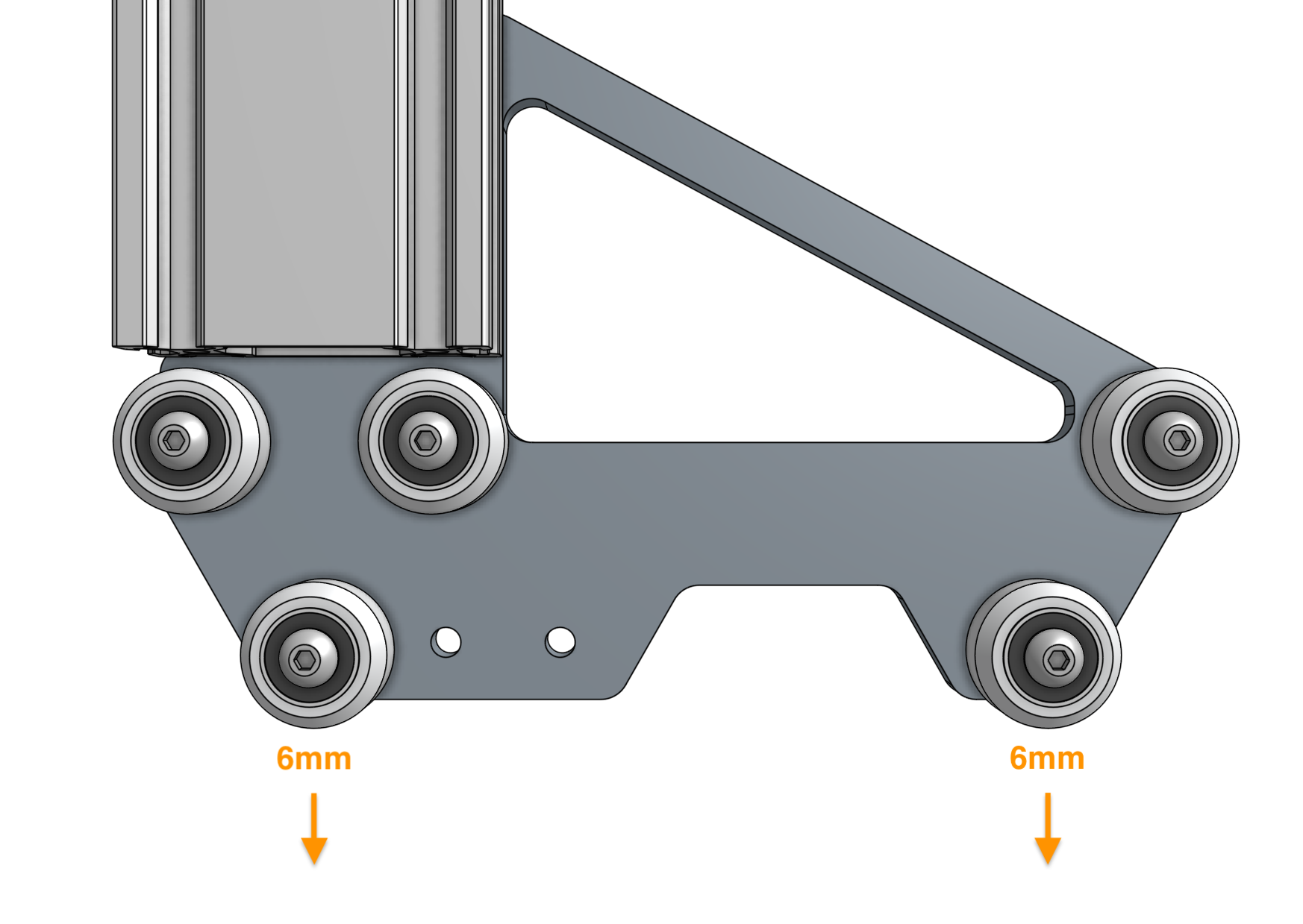 gantry wheel plate eccentric spacers loosest