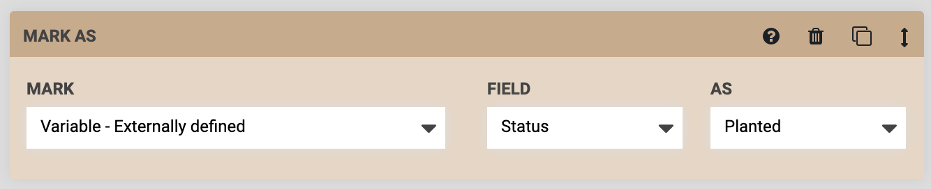 mark as planted step