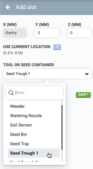 add a tool to a slot