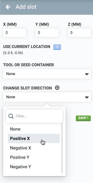 change slot direction