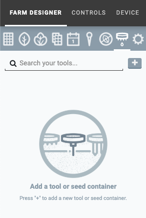 empty tools panel