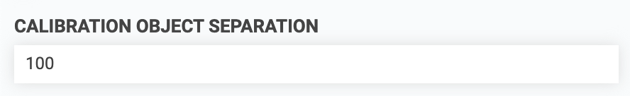 calibration object separation input