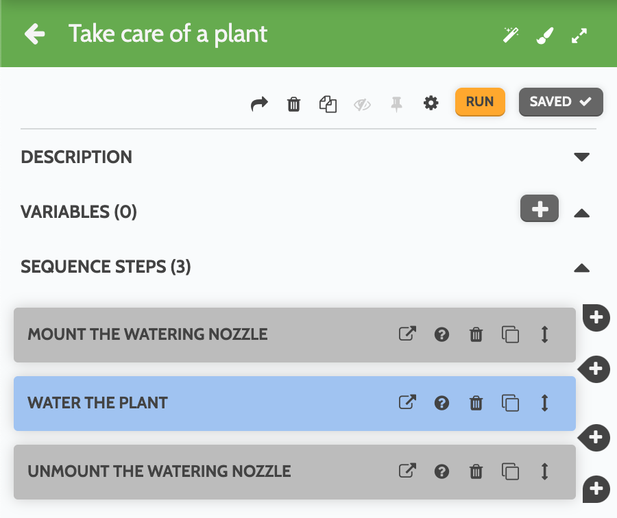 execute subsequences