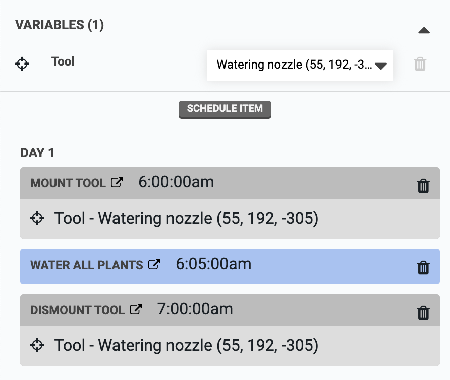 regimen variable form