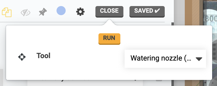 run button variables