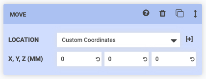 move to custom coordinates