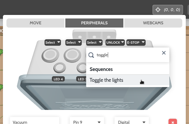 toggle lights push button