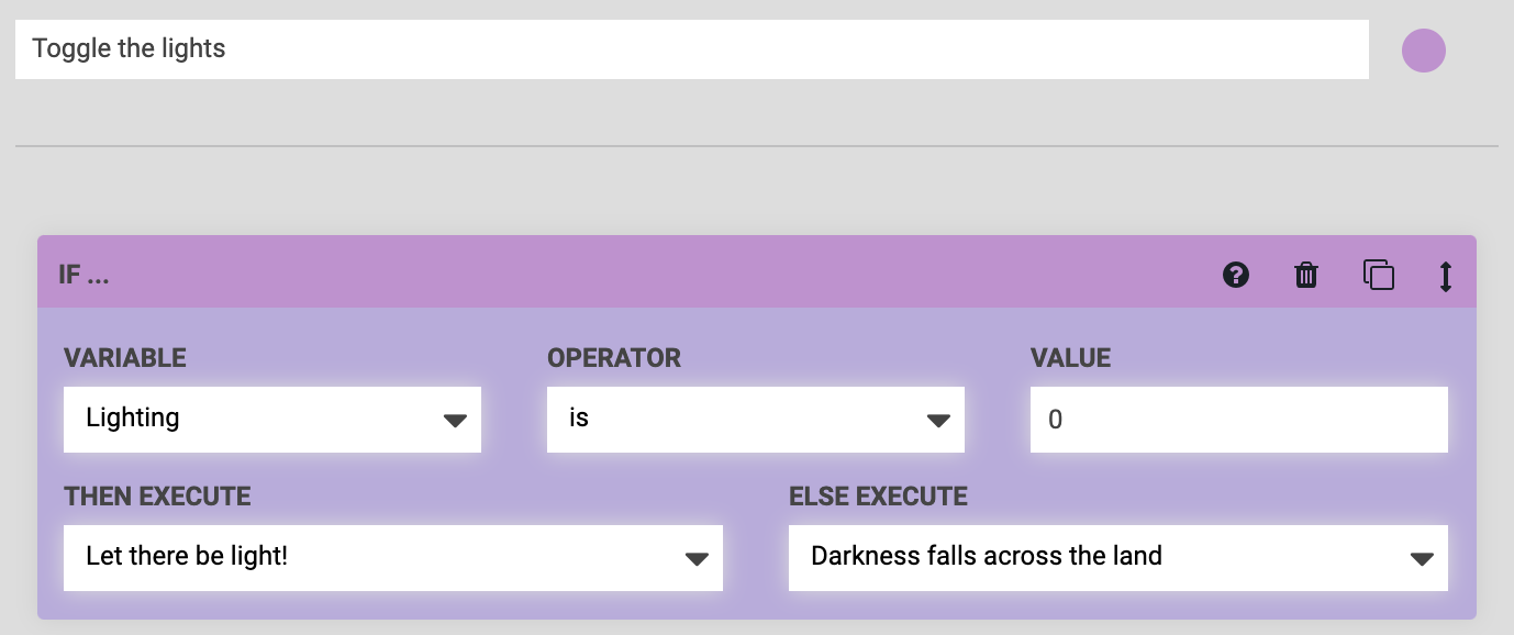 toggle lights sequence