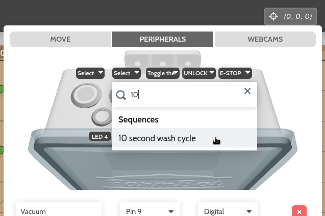 water dose push button