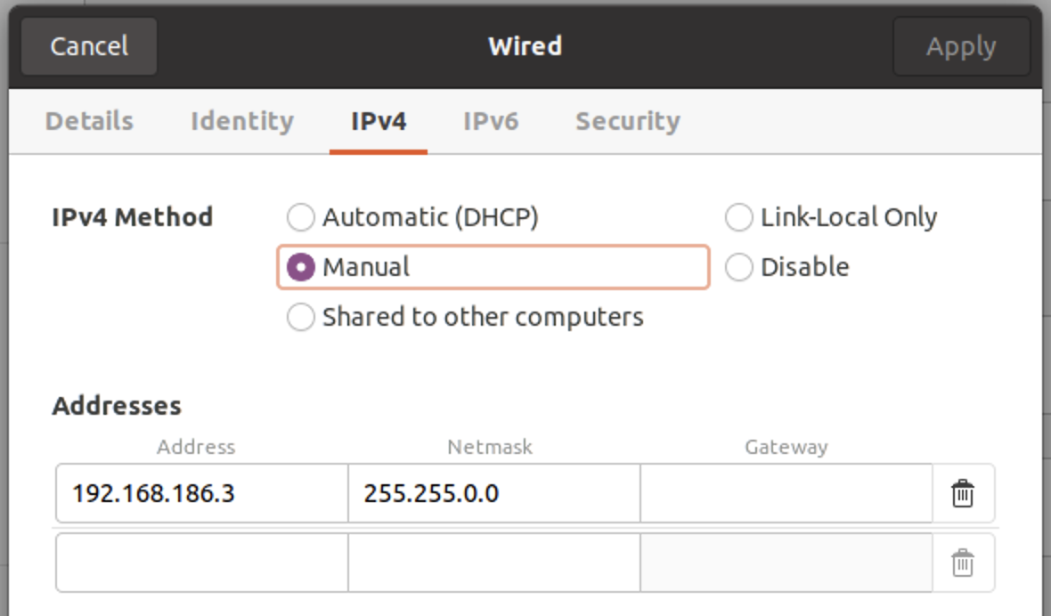 Ethernet Over USB Network Configuration